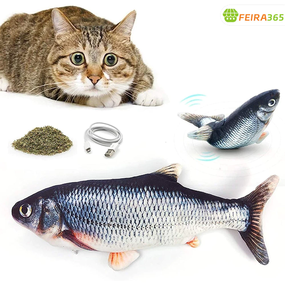Peixe elétrico interativo com catnip
